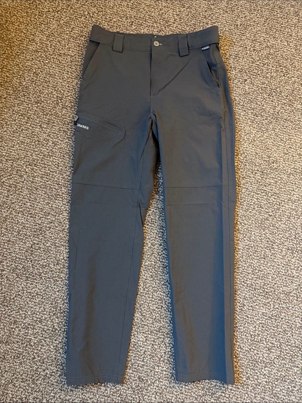 Simms Men's Charcoal Gray outdoor Performance Pants NWOT size M-L